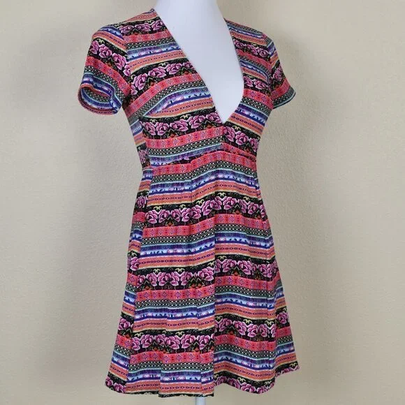 Show Me Your Mumu Ibiza Dress Saucy Stripe M - Picture 2 of 8